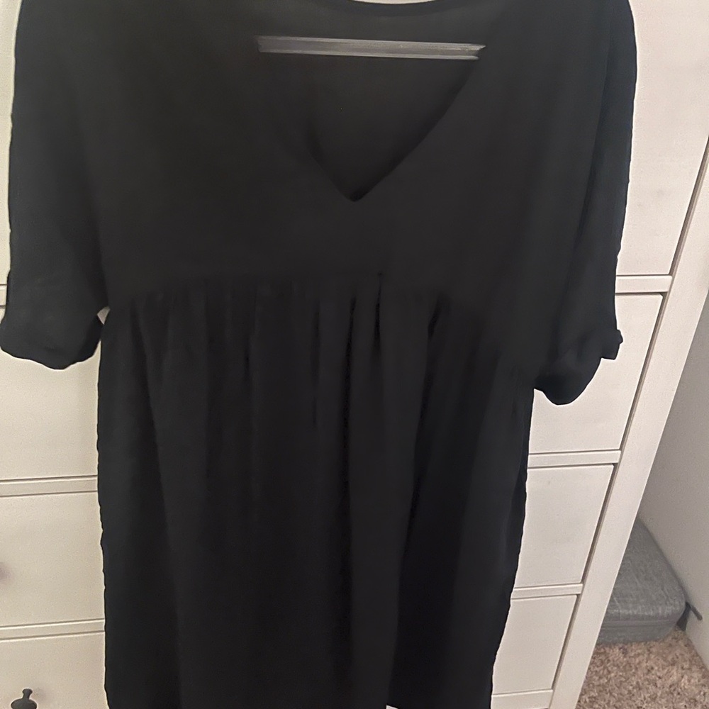 Black V-Neck Dress